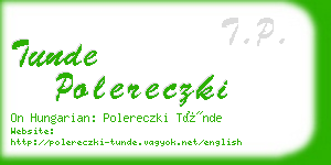 tunde polereczki business card